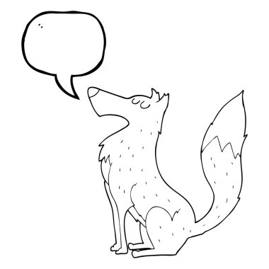 konuşma balonu çizgi film kurt