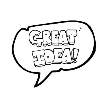 konuşma balonu çizgi film harika fikir sembolü