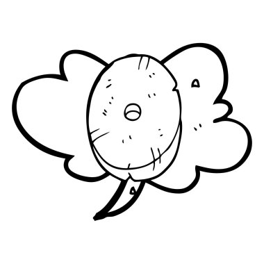 konuşma kabarcık karikatür taş sıfır numara