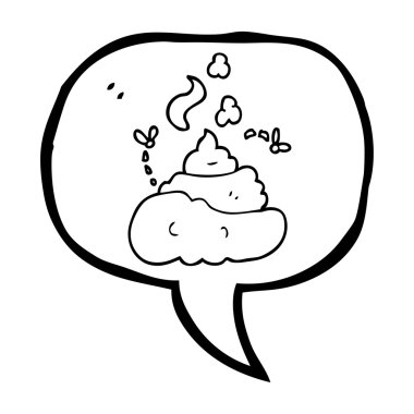 konuşma kabarcık karikatür brüt kaka