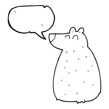 konuşma kabarcık karikatür ayı