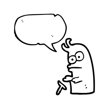 konuşma balonu çizgi film küçük yabancı