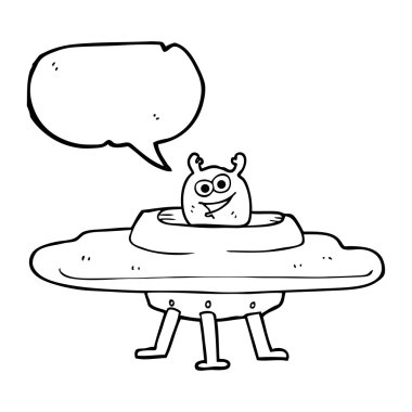 konuşma balonu çizgi film uzay gemisi