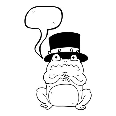 konuşma kabarcık karikatür zengin kurbağa