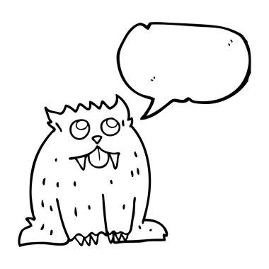 konuşma kabarcık karikatür canavar