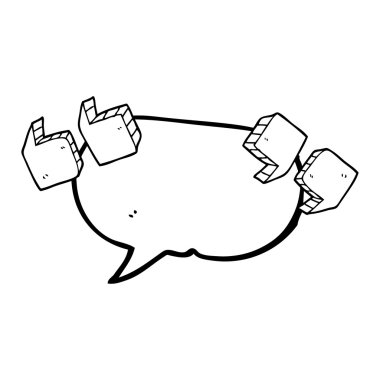 konuşma kabarcık karikatür tırnak işaretleri