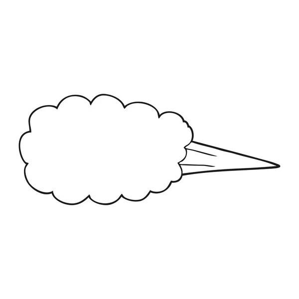 黒と白の漫画蒸気爆発シンボル — ストックベクタ