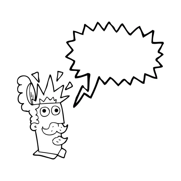 Řeč bublina karikatura člověka s vybuchující hlavu — Stockový vektor