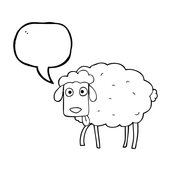 Řeči bubliny cartoon ovce — Stockový vektor