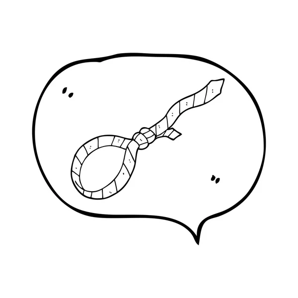 Sprechblase Cartoon Arbeit Krawattenschlinge — Stockvektor