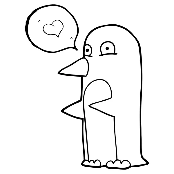 Discurso burbuja dibujos animados pingüino — Vector de stock