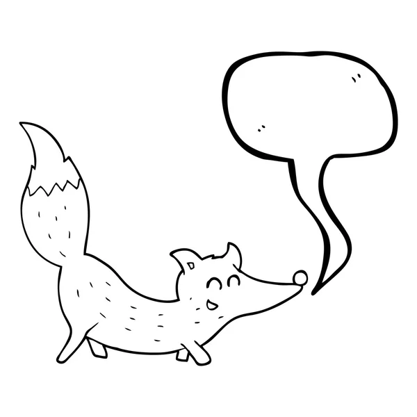 Discours bulle dessin animé petit loup — Image vectorielle