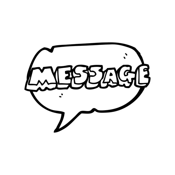 Discorso bolla cartoni animati messaggio di testo — Vettoriale Stock