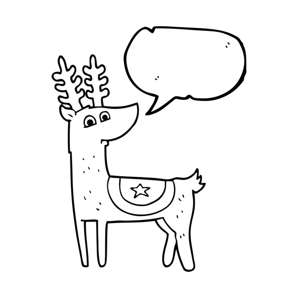Discours bulle dessin animé rennes — Image vectorielle