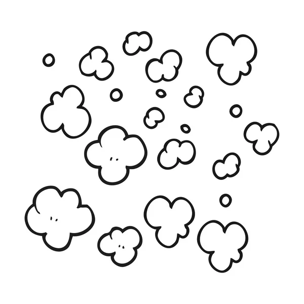 연기가 상징의 흑백 만화 퍼프 — 스톡 벡터
