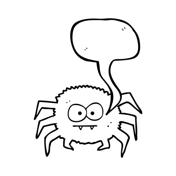 Řeči bubliny cartoon spider — Stockový vektor