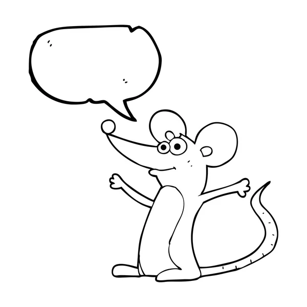 Puhe kupla sarjakuva hiiri — vektorikuva