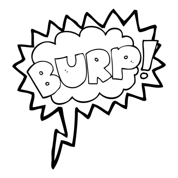 Toespraak bubble cartoon burp tekst — Stockvector