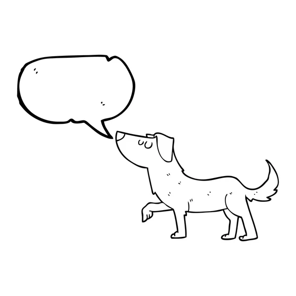 Fala bolha desenho animado cão — Vetor de Stock