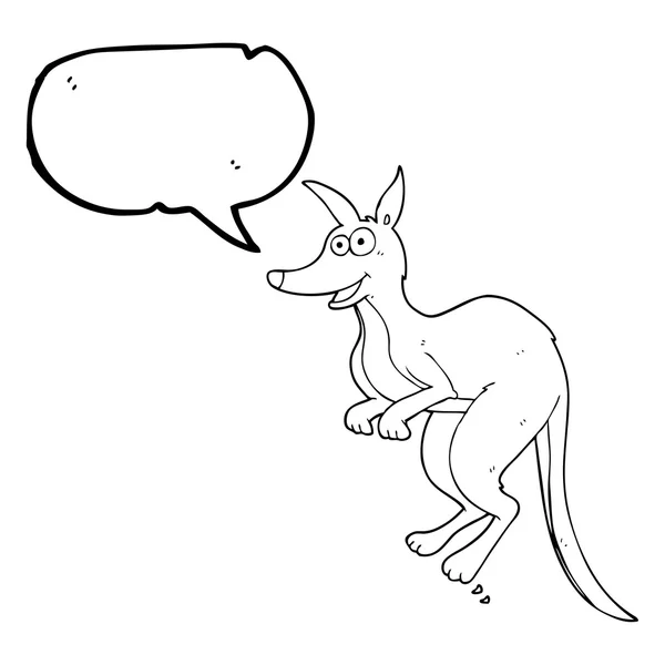 Speech bubble cartoon kangaroo — Stock Vector