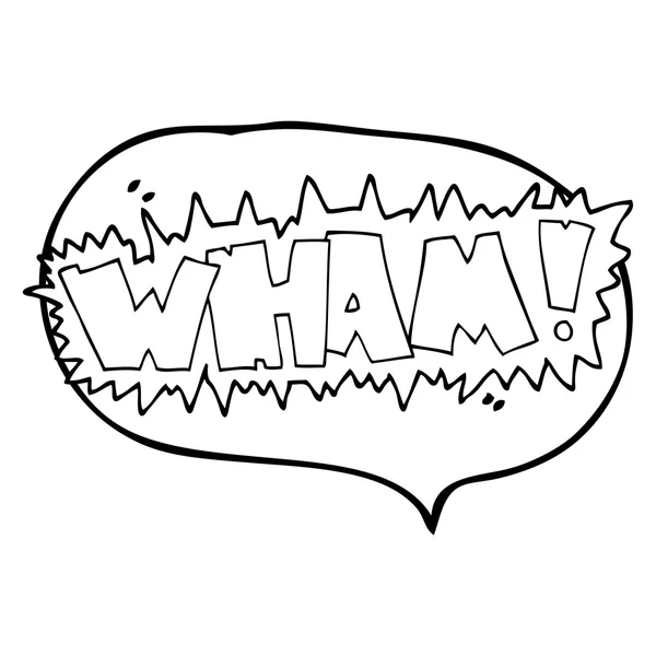 Ομιλία φούσκα γελοιογραφία wham! σύμβολο — Διανυσματικό Αρχείο