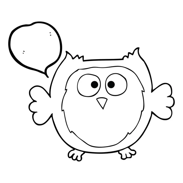 Tal bubbla cartoon owl — Stock vektor