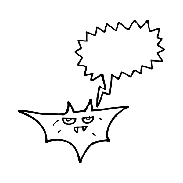 Pratbubbla cartoon halloween bat — Stock vektor