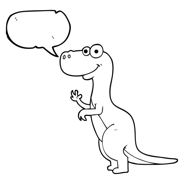 Fala bolha dos desenhos animados dinossauro —  Vetores de Stock