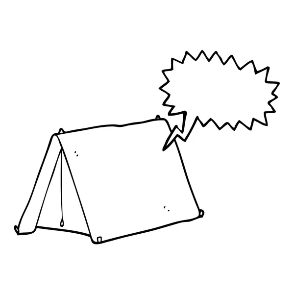 Namiot kreskówka mowy Bańka — Wektor stockowy