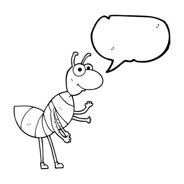 Discours bulle bande dessinée fourmi — Image vectorielle