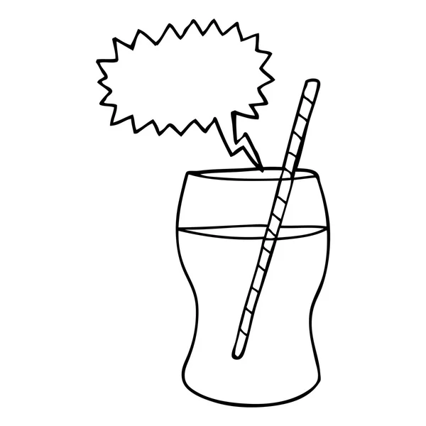 Voz burbuja dibujos animados gaseosa bebida — Archivo Imágenes Vectoriales