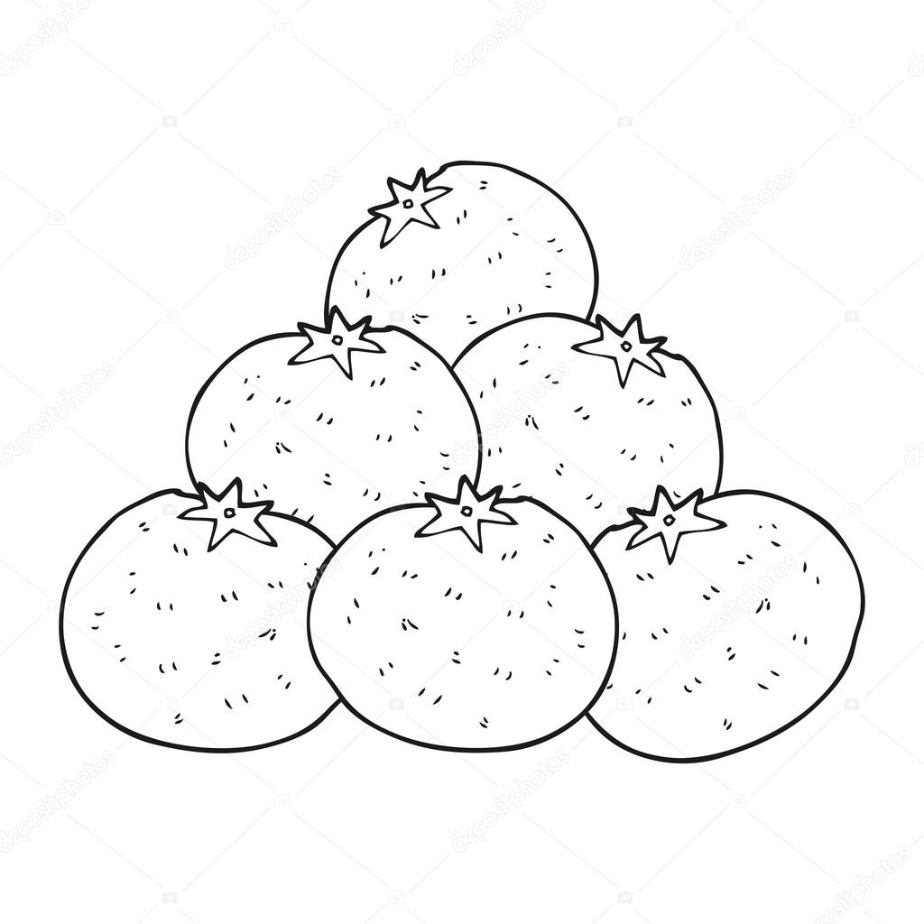 Black and white cartoon oranges — Stock Vector © lineartestpilot 101545718