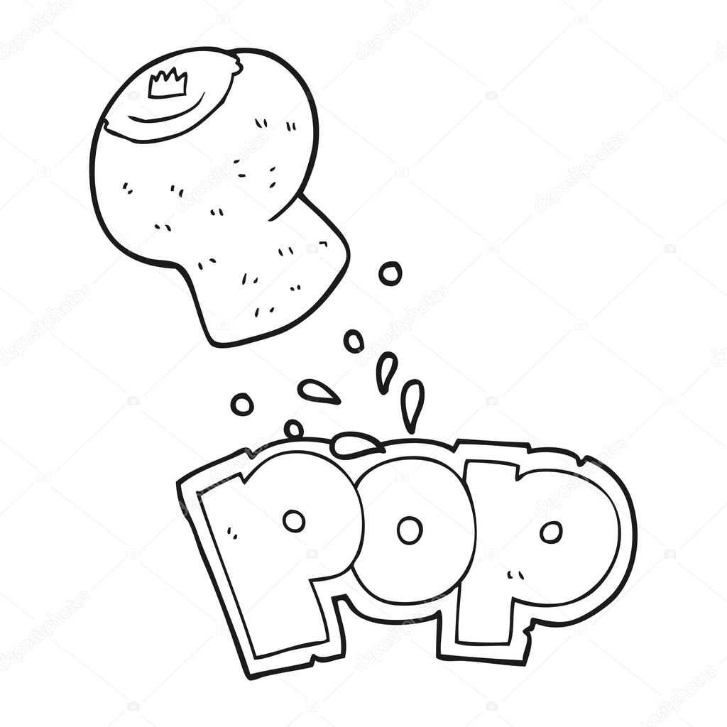 Clipart Champagne Bottle Popping Black And White Cartoon