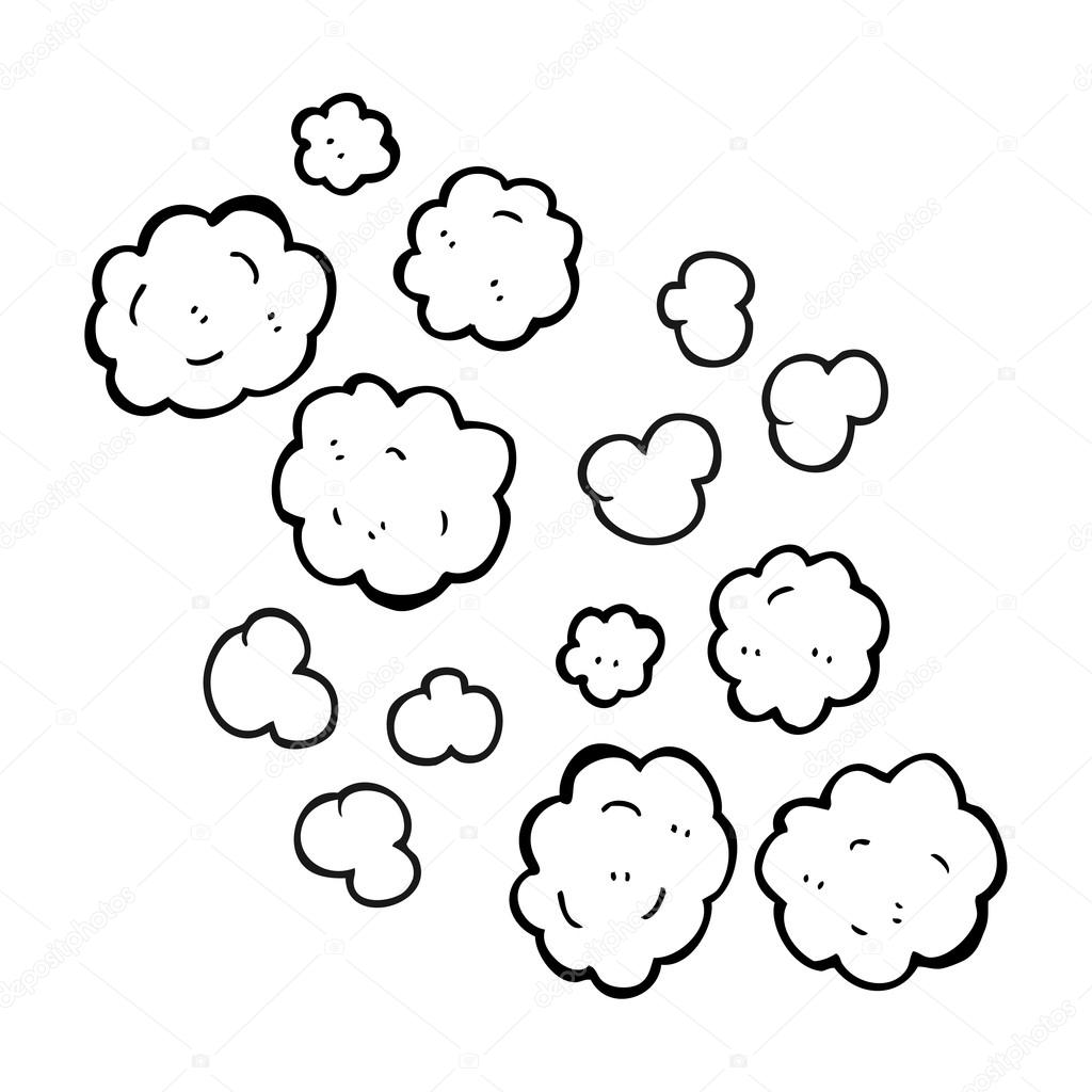 Black and white cartoon smoke clouds Stock Vector Image by ©lineartestpilot  #101547934