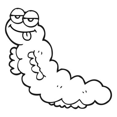 siyah beyaz çizgi film tırtıl