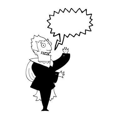 konuşma kabarcık karikatür vampir