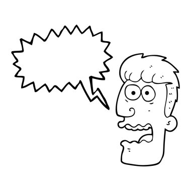 konuşma balonu şok adam çizgi film