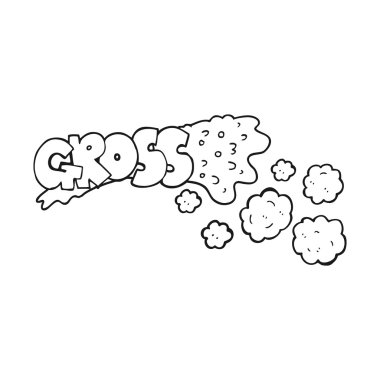 Brüt siyah beyaz çizgi film