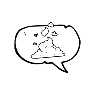 konuşma balonu karikatür kaka buhar yığını