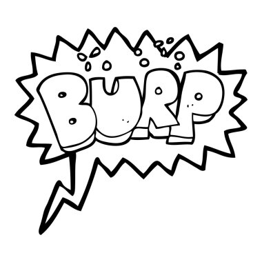 konuşma kabarcık karikatür geğirmek metin