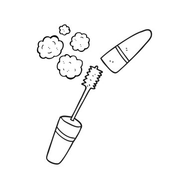 siyah beyaz çizgi film maskara