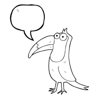 konuşma kabarcık karikatür toucan