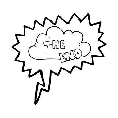 konuşma kabarcık karikatür End sembolü