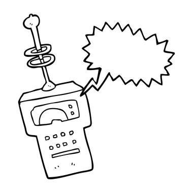 konuşma kabarcık karikatür fütüristik tarayıcı