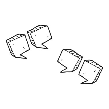 siyah beyaz çizgi film tırnak işaretleri