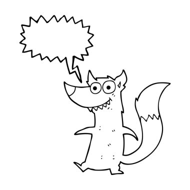 konuşma balonu çizgi film küçük kurt