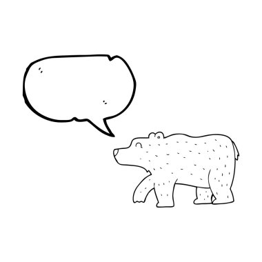 konuşma kabarcık karikatür ayı