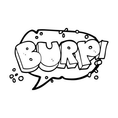 konuşma kabarcık karikatür geğirmek metin