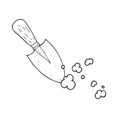 siyah beyaz çizgi film bahçe malası