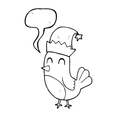 konuşma balonu karikatür Noel robin